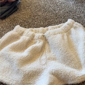 No Boundaries Cream Sherpa Athletic Shorts